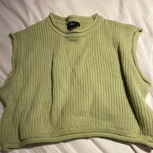 Lulus trendy sage green knit top